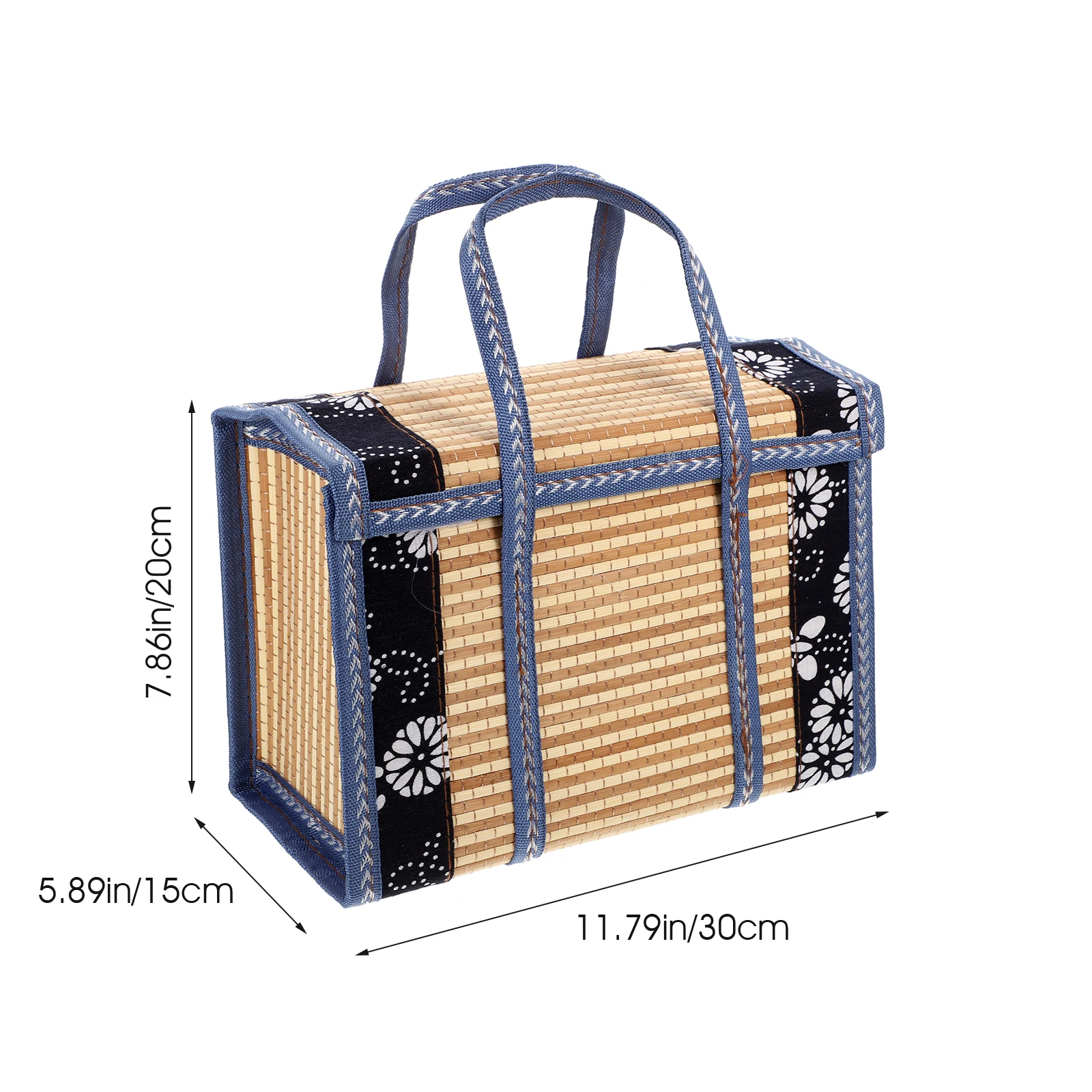 

Bamboo Hand Basket Woven Baskets for Storage Weaving Handmade Hampers Groceries Bread