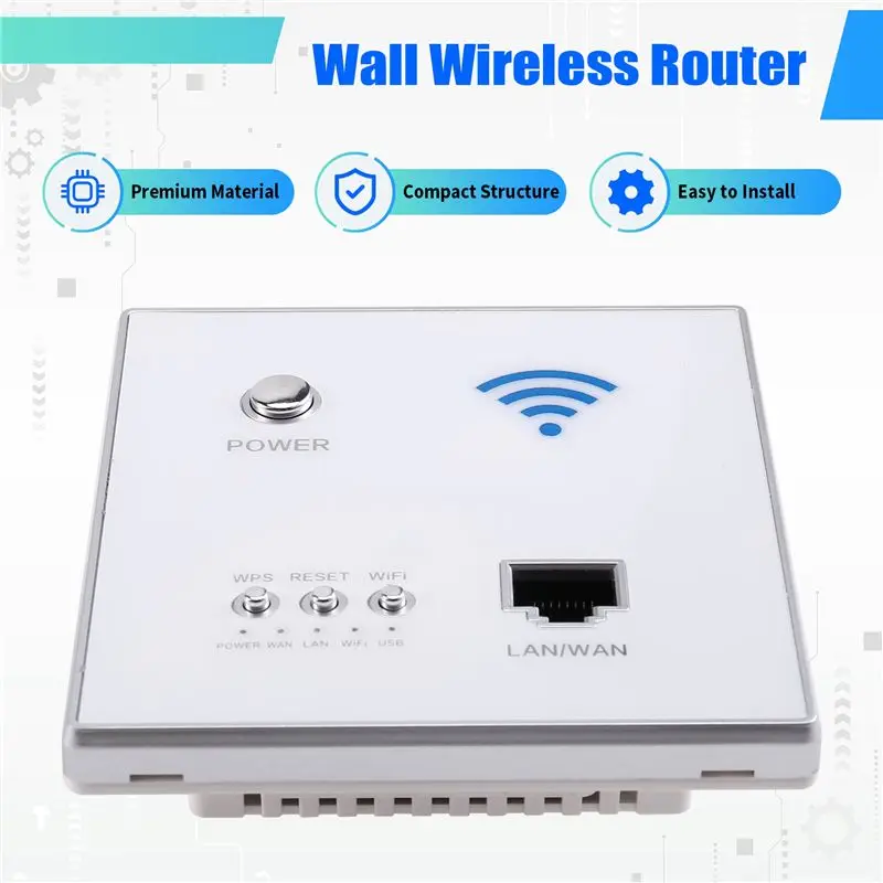 YANA50I Wall Embedded Wireless WIFI AP Router Socket Outlet Electric Wall Sockets Wifi Smart Socket Wall