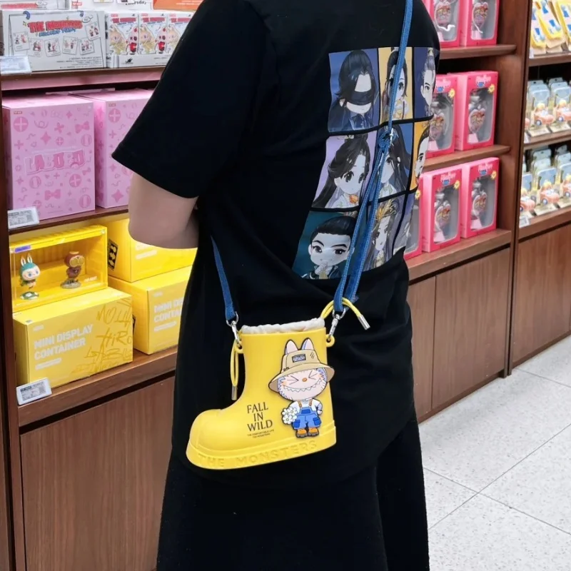 New Genuine The Monsters Labubu Spring Wild Home Series Rain Boot Style Crossbody Bag Kawaii Labubu Creative Bag Christmas Gift