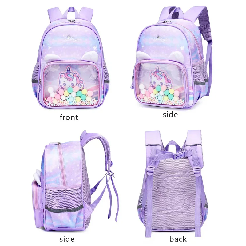 Girl\'s Cute Lightweight Small Schoolbag, With Chest Buckle, Suitable For School Boys And Girls