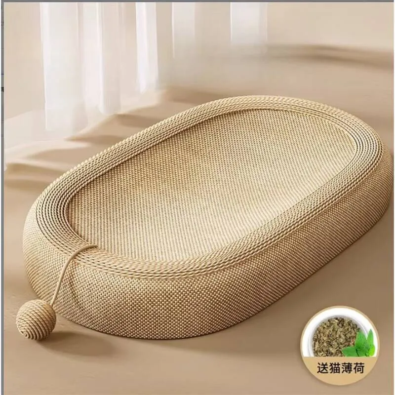 

Sisal Cat Scratching Board and Bed Combo Large Durable Claw Pad Shedding Resistant Scratching Post for Indoor Cats