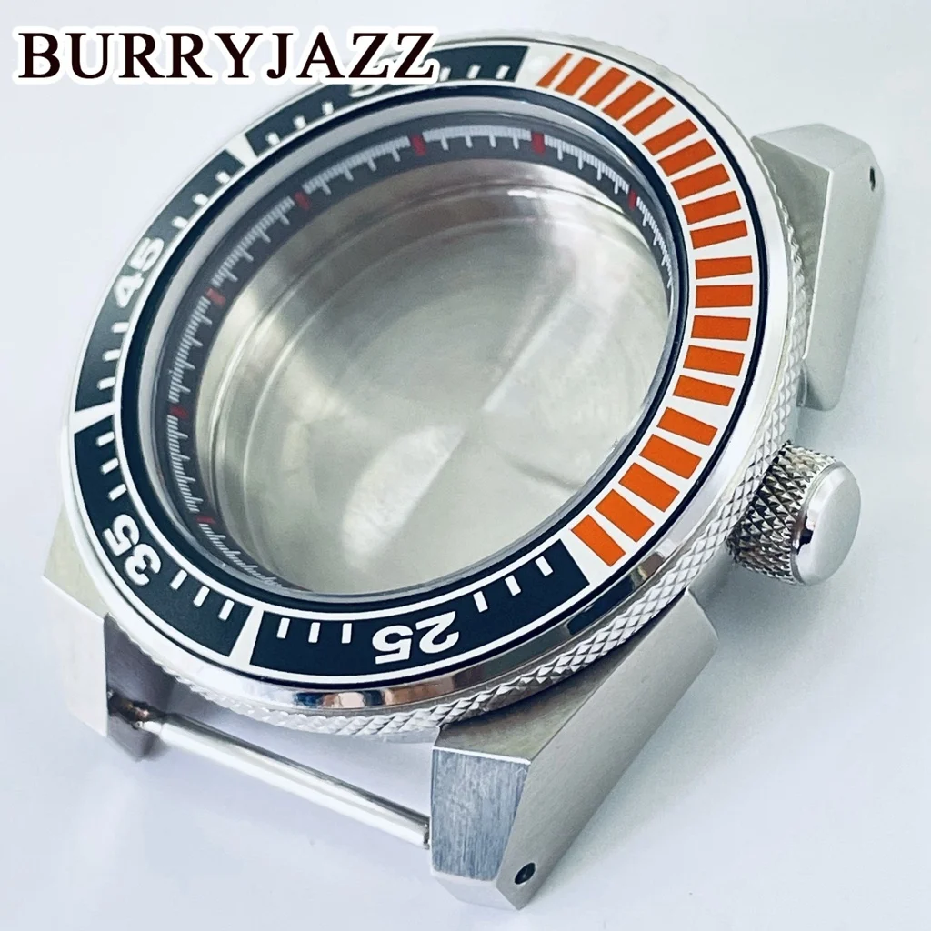 BURRYJAZZ Silver 43mm NH35 NH36 NH34 NH38 NH70 NH72 Diving Watch Modified Samurai Case Ceramic Bezel  Waterproof Sapphire Glass