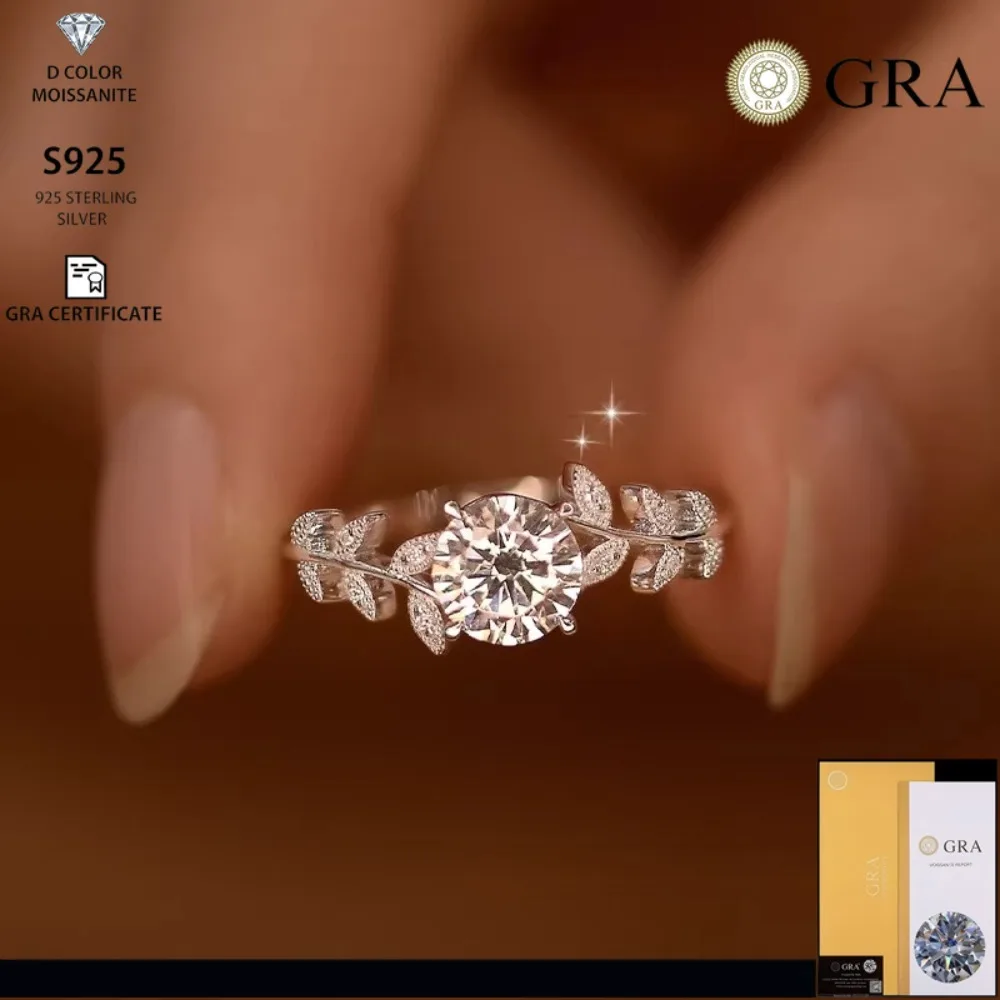 

Кольцо из стерлингового серебра 925 пробы с одним бриллиантом Mozzarella, женское групповое обручальное кольцо в каратах, полное бриллиантов, простое и модное