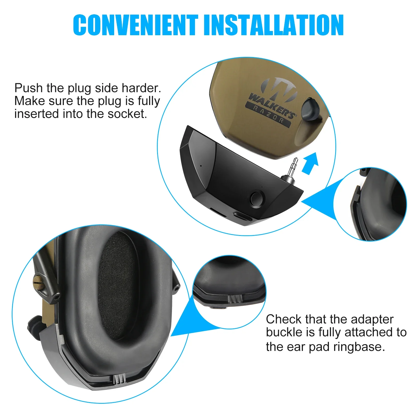 Imagem -04 - Adaptador Bluetooth Design para Walkers Series Electronic Shooting Earmuffs Converter Fio para Wireless One w1