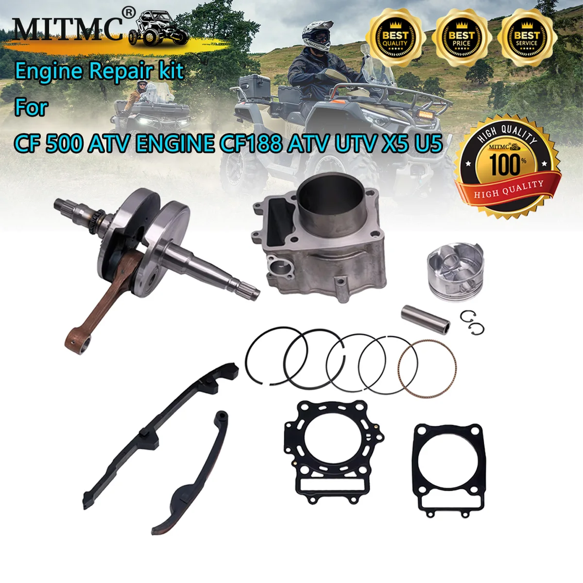 

Комплект для ремонта двигателя: направляющая пластина коленчатого вала для квадроциклов CF 500 X5 U5, двигателей CF188, номера деталей 0180-023100, 0180-041000, 0180-023400