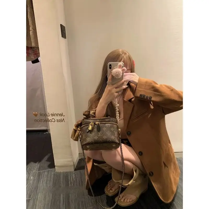 

Fashion Maillard Temperament Lapel Suit Brown Retro Suit Jacket Women's 2025 Autumn New Coat Female Clothing