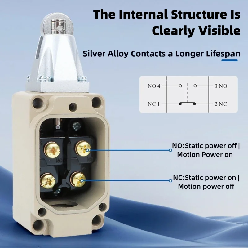 1PC, XURUI Endschalter 10A/250VAC, IP66, robuste Konstruktion aus Aluminiumlegierung, Schalttafeln und industrielle Steuerungssysteme
