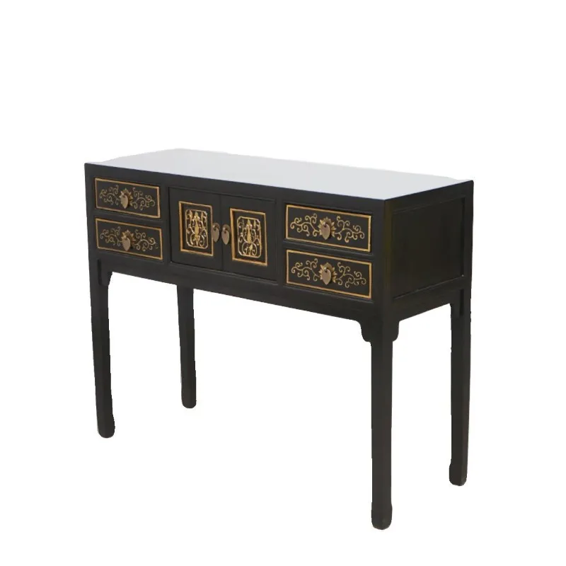 New Chinese style strip case porch edge few lockers antique table table classical furniture porch