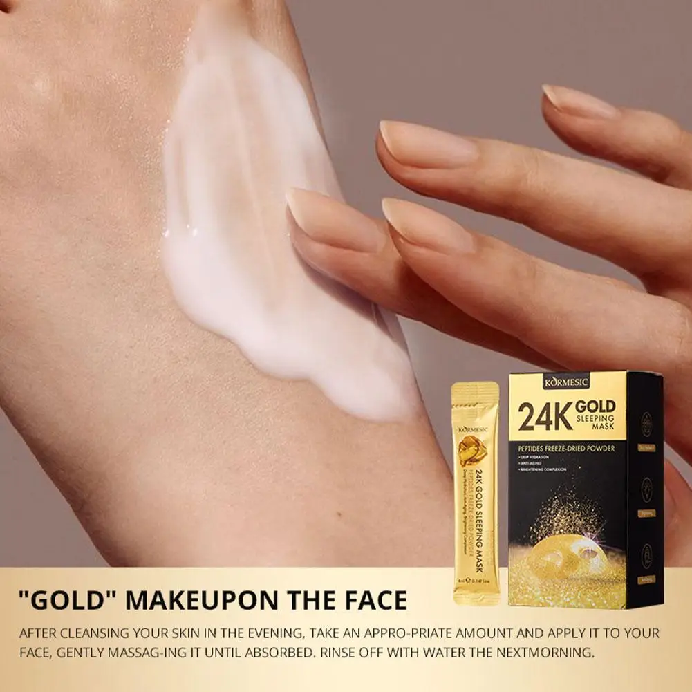 

1pcs New 24K Gold Sleep Facial Mask Deep Hydration Anti-aging Brightening Complexion Face Mask Cream hot sale
