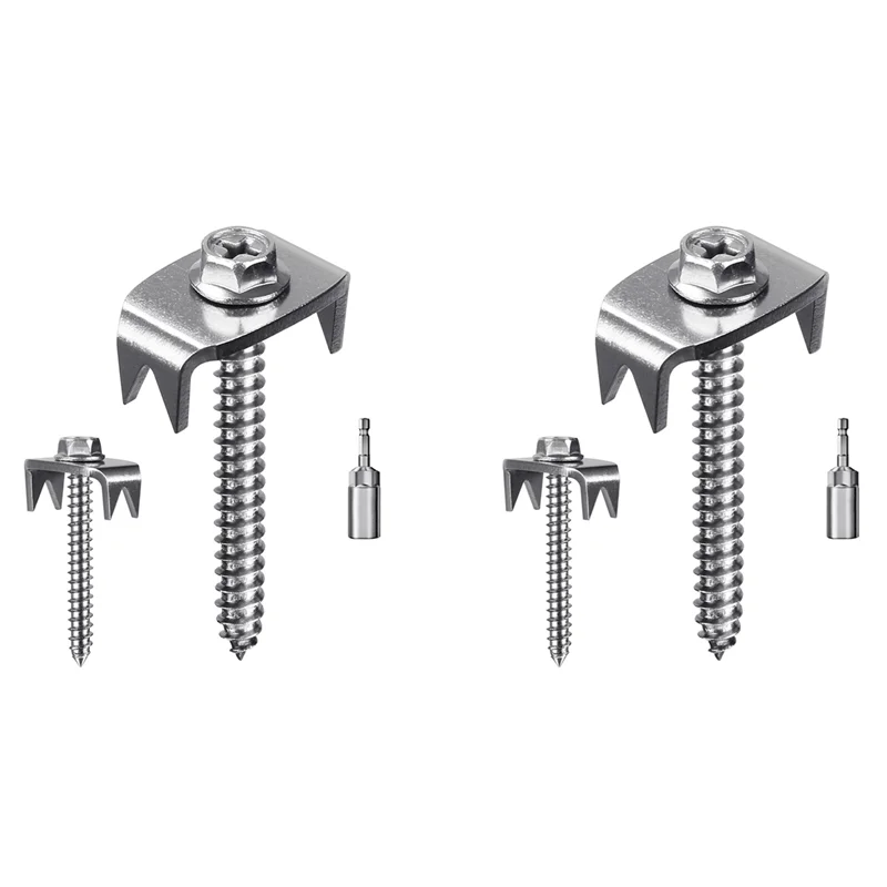 

Fence Staples,Fence Nails For Softwood, Reusable Wire Fence Staples Screws For Mesh & Woven Fencing, 100Fence Fasteners