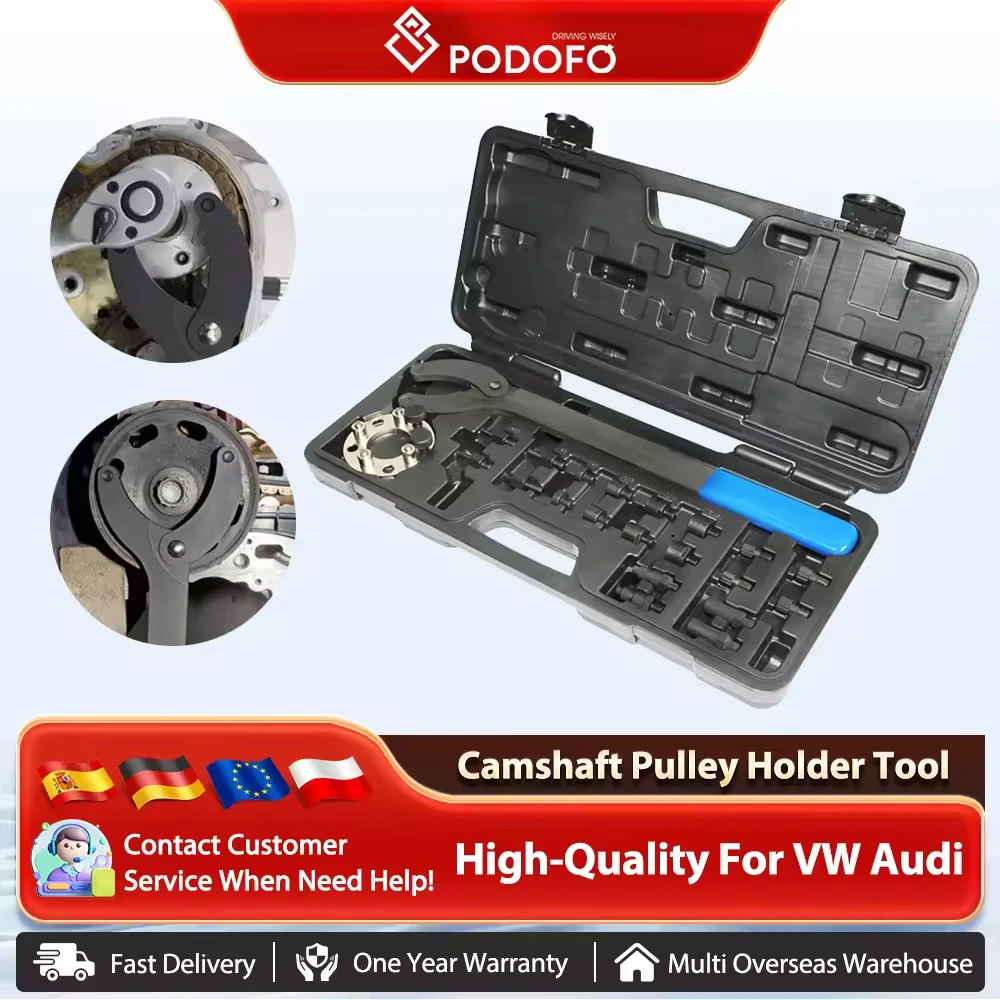 Podofo Nokkenas Katrol Houder Tool Set Voor VW Audi T10172 T10554 Gear Poelie Behoudsleutel Verstelbare Speciale Tool
