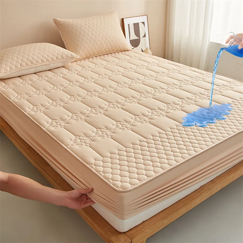 100% Waterproof Mattress Protector Breathable Soft 3D Air Fabric Mattress Cover Smooth Soft Hypoallergenic Noiseless Bed Cover