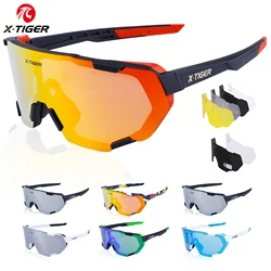 Gafas de ciclismo polarizadas para hombre, lentes fotocromáticas de protección para ciclismo de montaña, X-TIGER