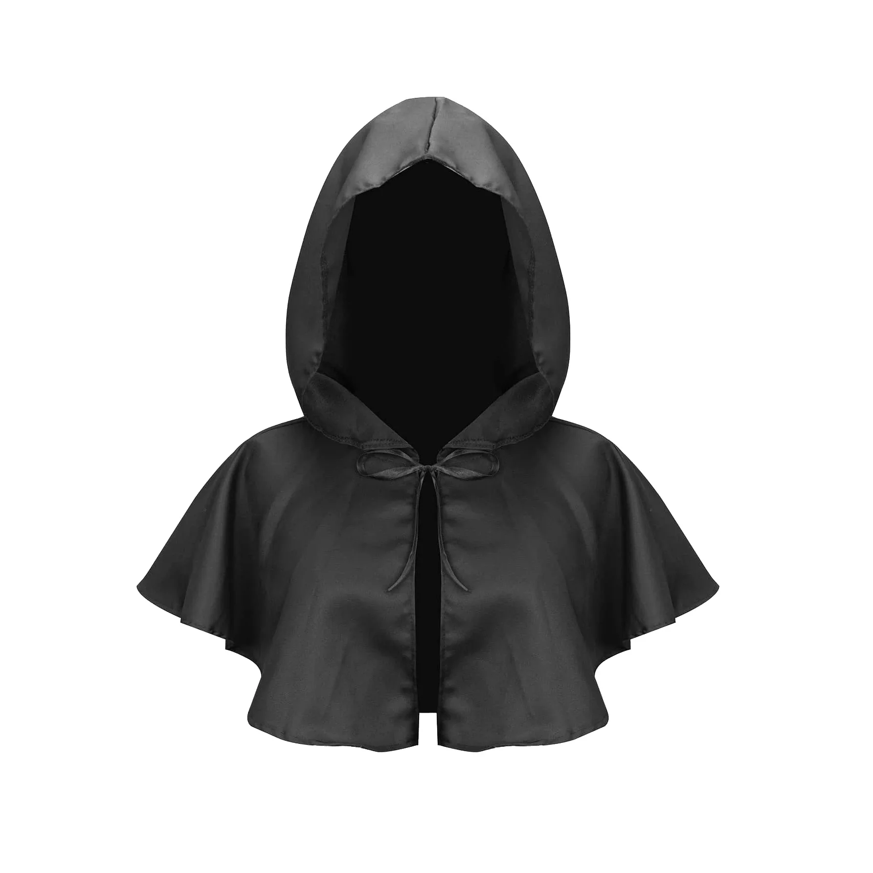 Black Death Headgear Cloak Halloween Costume Middle Ages Hooded Punk Witch COS Cloak