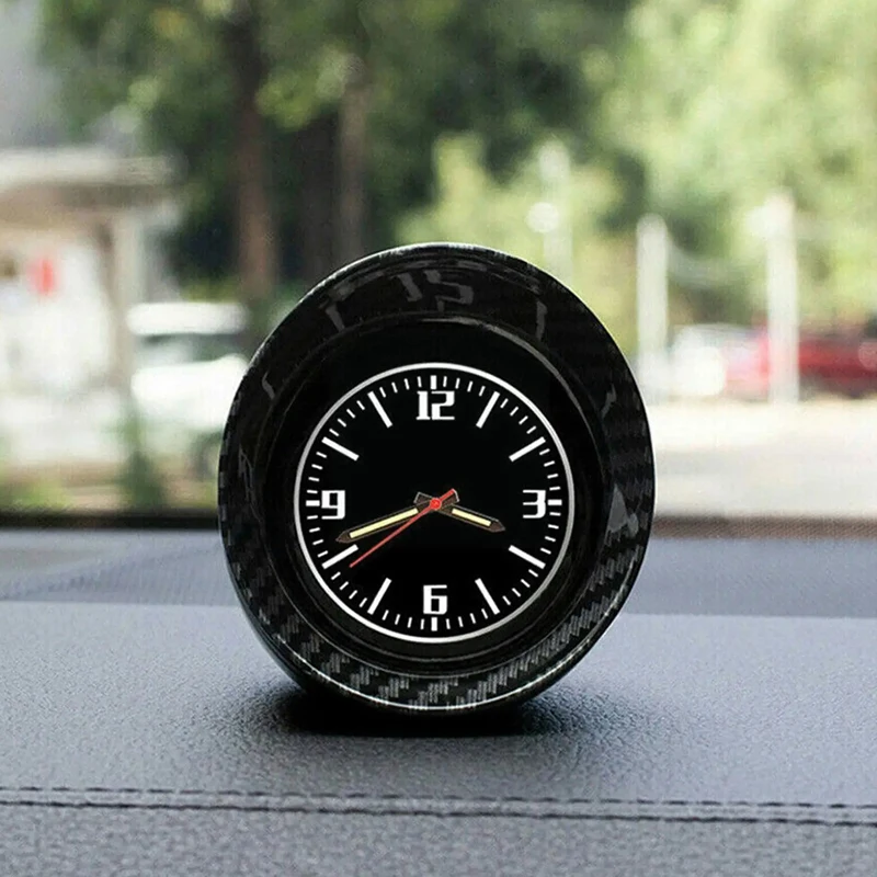 Car Interior Dashboard Ornament Clock SUV Car Console Car Watch Electronic Backlight Decor Accessories High-Precision Mini Clock