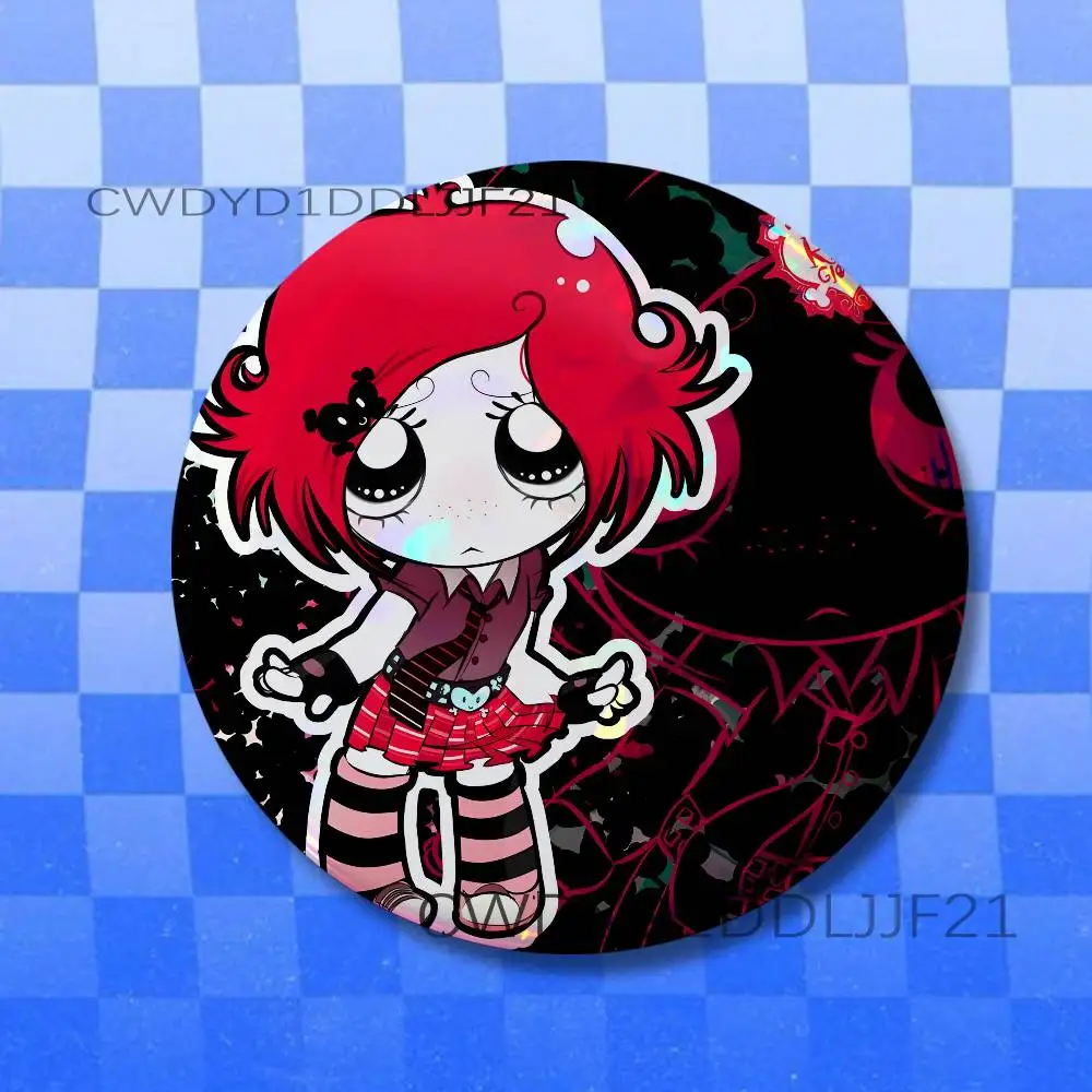 R-Ruby Gloom Gothic Badge Brooch Figure Lapel Pins Clothes Backpack Fashion Cute Collection Decoration Display