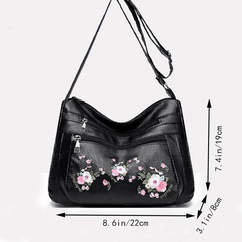 Neutral Style Handbag - New Women's Crossbody Bag with Embroidery, Single Shoulder Bag, Casual Bag image 2