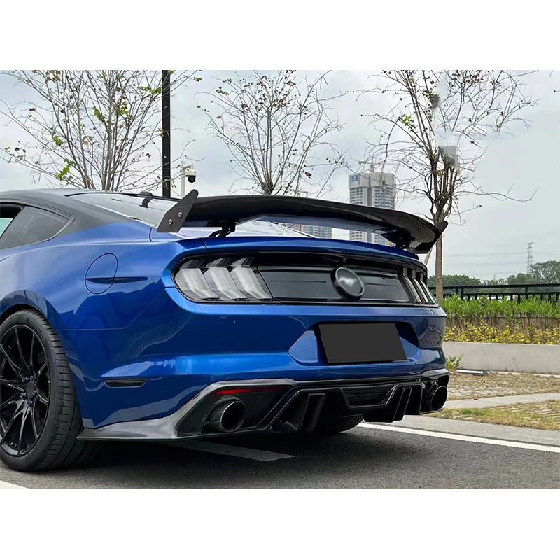 Carbon Fiber For Ford Mustang Coupe 2015 -2021 AP Style Car Rear Trunk Spoiler Rear Wing Tail Wing Parts Upgrade Body kit