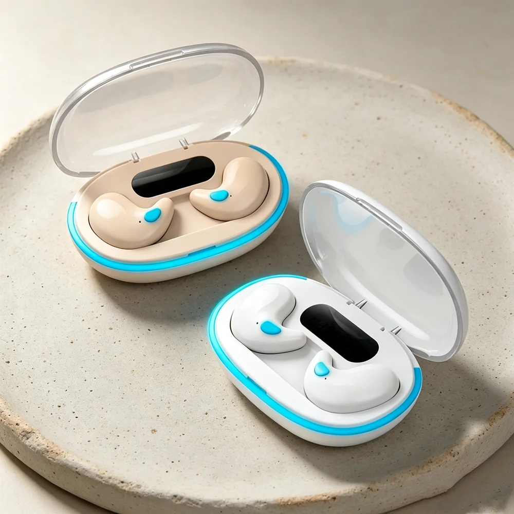 TWS Bluetooth Earbuds Wireless Headphones Ergonomic Bluetooth Headsets Prevent Painful Pressure Points During Long Work Shifts