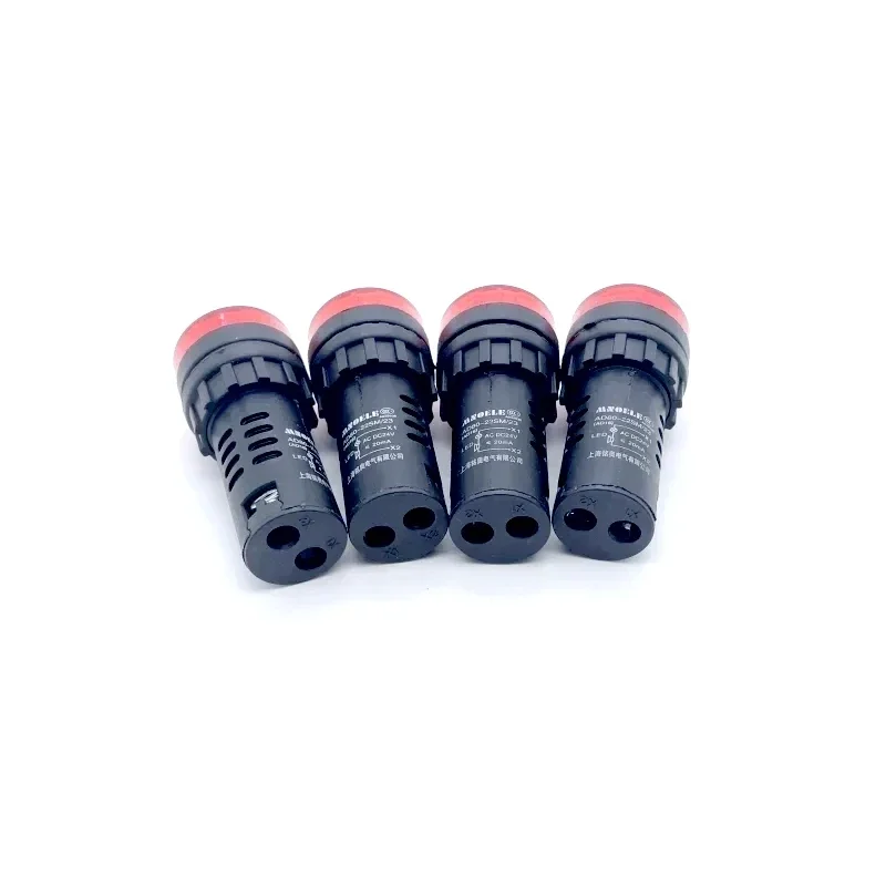 1/5/10 Pcs 22mm AD16-22SM 12V 24V 110V 220V 380V Flash Signal Light Red LED Active Buzzer Beep Alarm Indicator Lamp