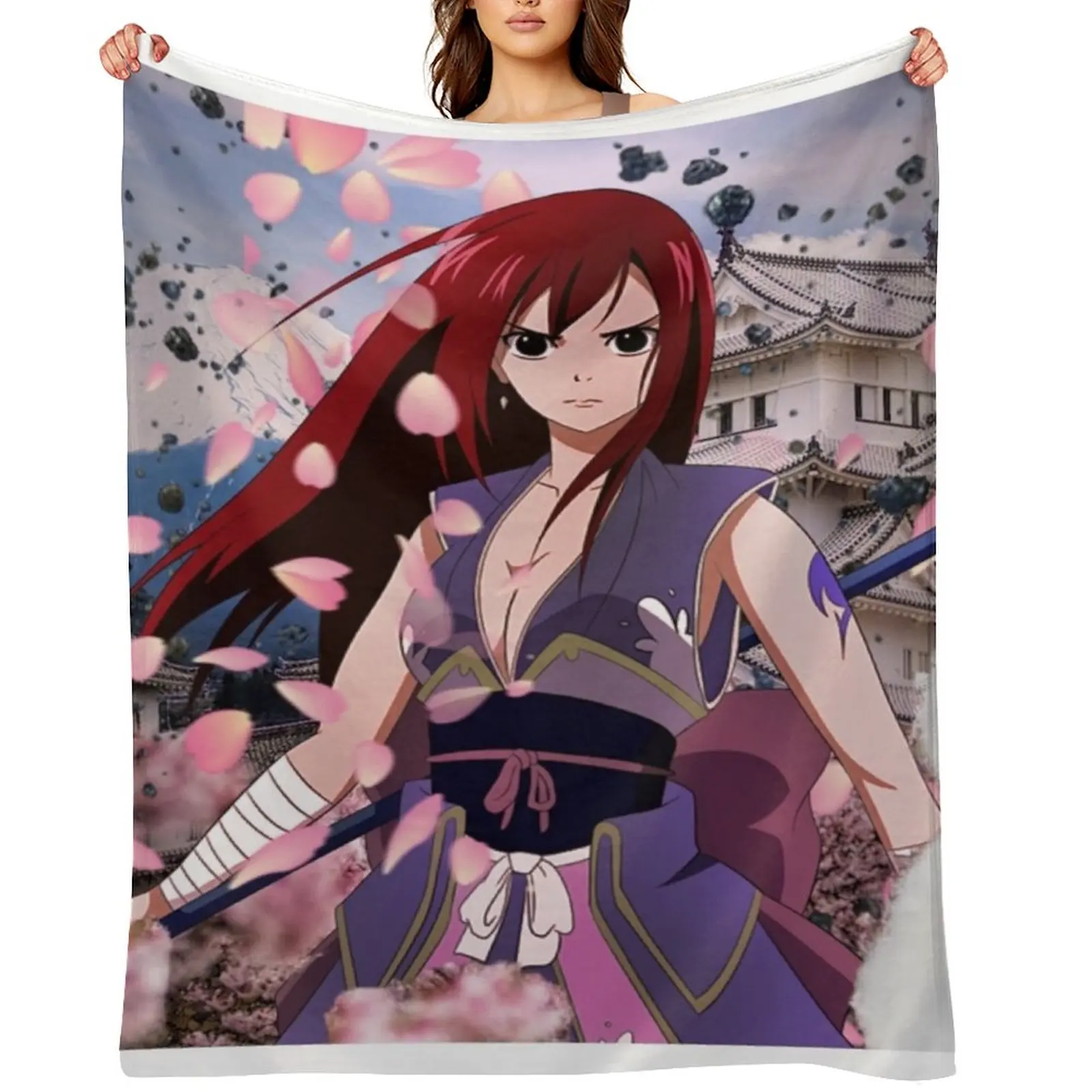 إرزا القرمزي رمي بطانية كيس النوم البطانيات الأرائك من الديكور أريكة عملاقة تتحرك البطانيات #1