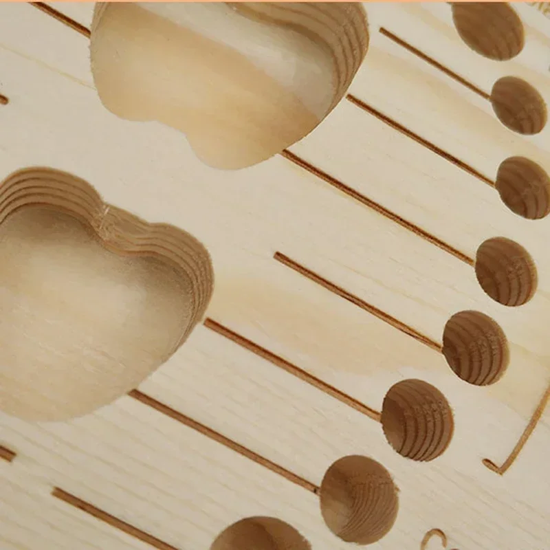 صندوق تخزين أسنان نفضية خشبي ، ذكور وإناث ، مجموعة أسنان الطفل ، الحبل السري ، الرضع