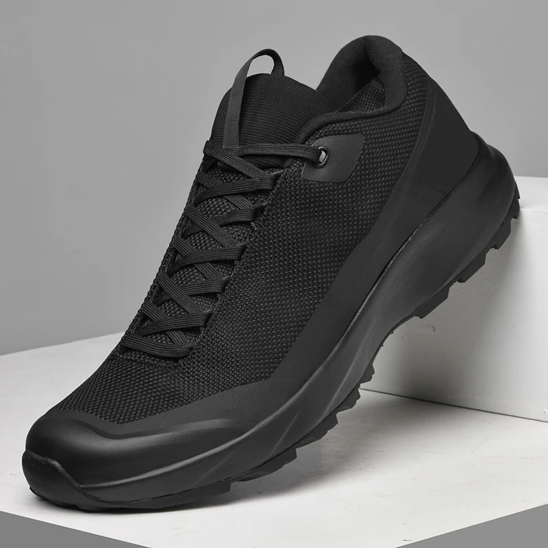 

Men's Black Breathable Oxford Cloth Sneakers Gym Indoor Outdoor Jogging Sports Shoes Casual Cushioned Insoles Hiking Shoes