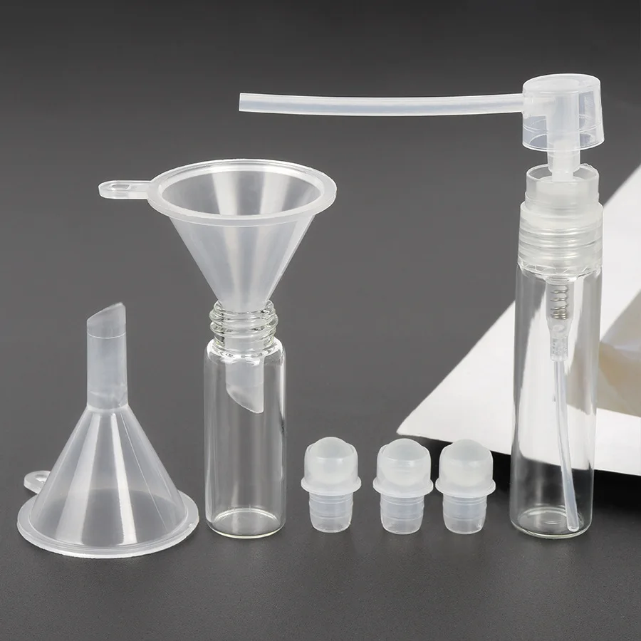 Perfume Refill Tool Kit Plastic Funnel Pipette Squeeze Dropper Syringe for Liquid Fragrance Essential Oils Travel Rollerball