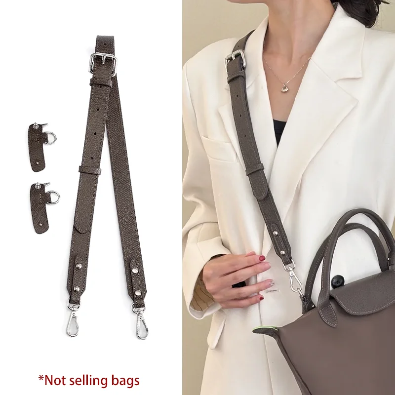 

Ремень из натуральной кожи для сумки Longchamp, широкий, для маленькой сумки-пельменя, наплечный, через плечо, без пробивания отверстий, аксессуар для сумки