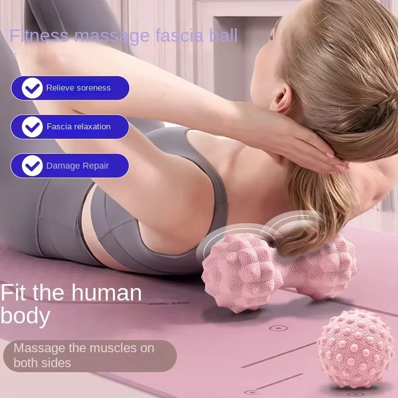 Fascia Massage Ball Shoulder Neck Stand Foot Massage Hard Neck Membrane Meridian Double Massage Ball Roller for Deep Tissue