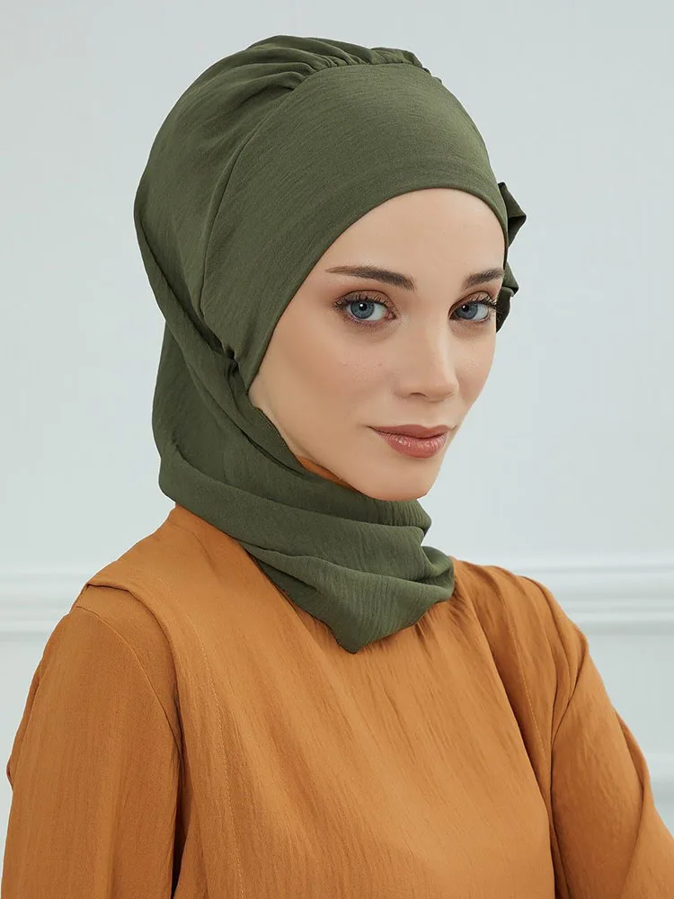 Muslim Woman Inner Hijabs Hats Islamic Turban Head Cap Hat Beanie Ladies Hair Accessories Muslim Scarf Cap