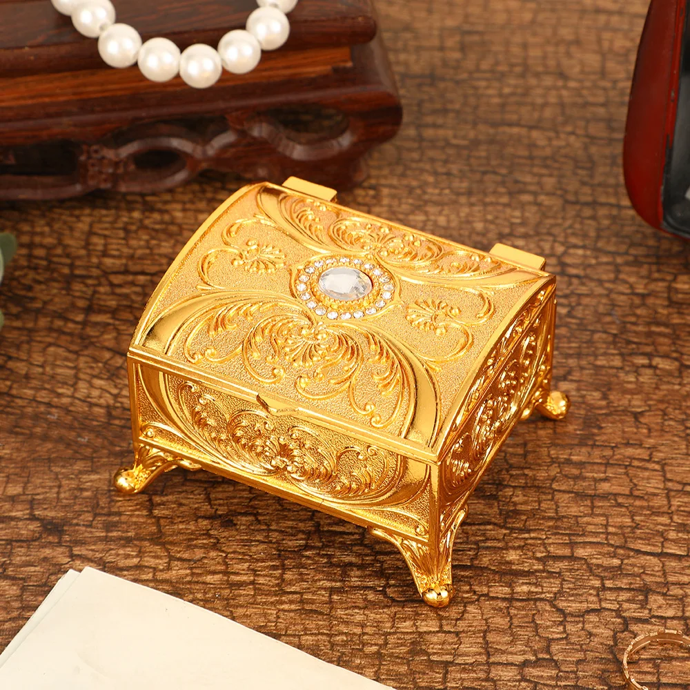 

Vintage Jewelry Box Trinket Box Organizer Rectangular Treasure Chest Box Jewelry Decorative Box Sweet Gift for Ladies