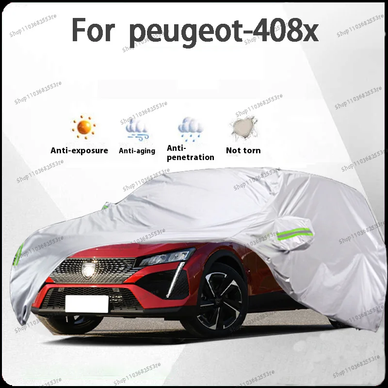 

For Peugeot 408X Fit Car Cover - Waterproof, Dustproof, Sunshade (UV), Snowproof | Silve Full Cover with All-Day Protection