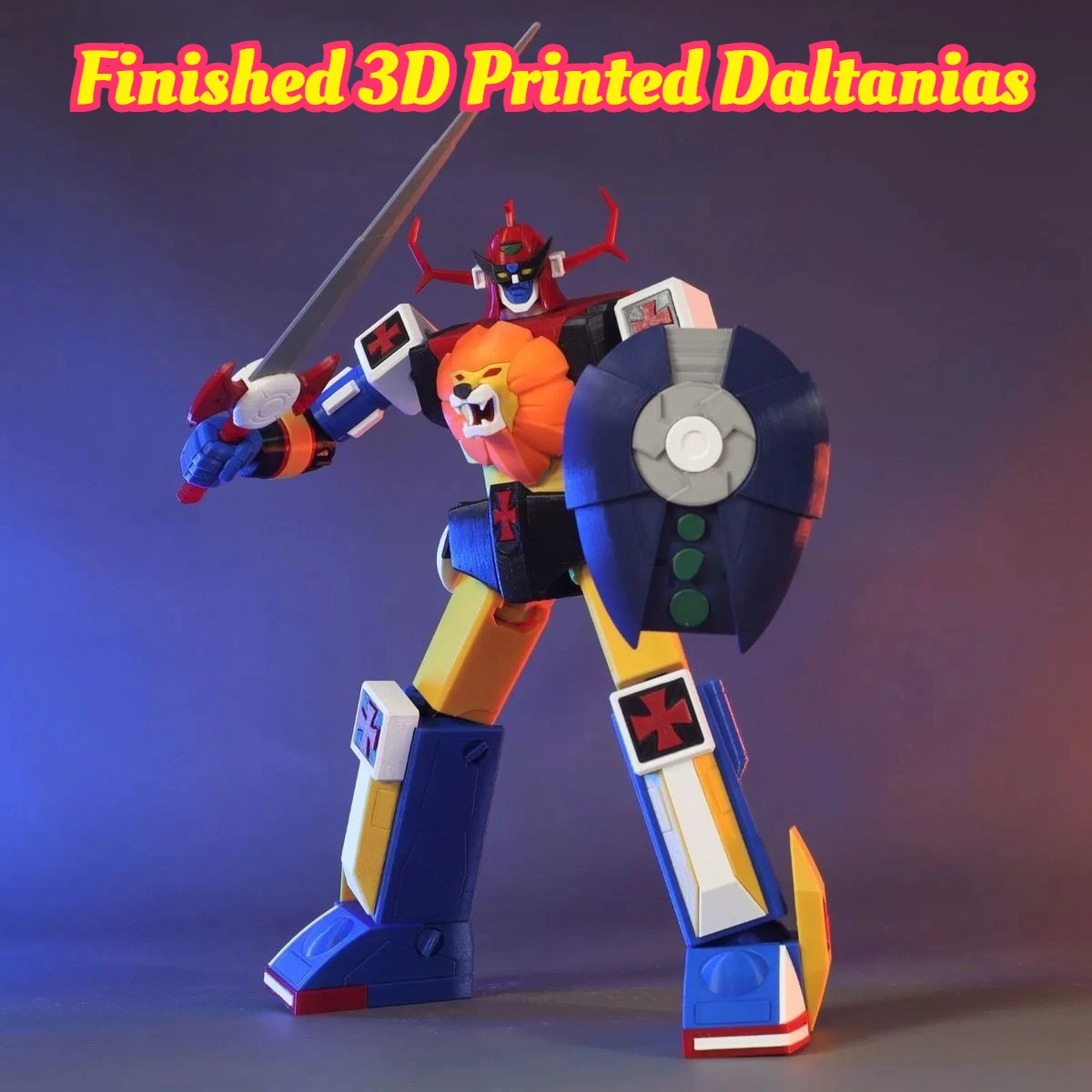 

3D Printed Daltanias Golden Lion Mecha Multi-joint Articulated Figure Birthday Gift for Men