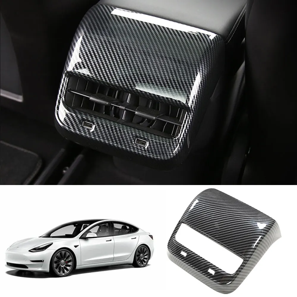 

Rear Air Vent Outlet Cover For Tesla Model 3/Y 2017-2023 Interior Rear Air Outlet Cover Back Exhaust Vent Cover Car Accessories