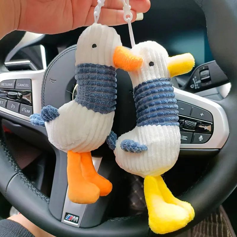 Cartoon Cute Plush Ugly Duck Keychain Toy Soft Key Ring Lady Girl Charm Bag Pendant Car New Kids Cute Duck Keyring Children Gift