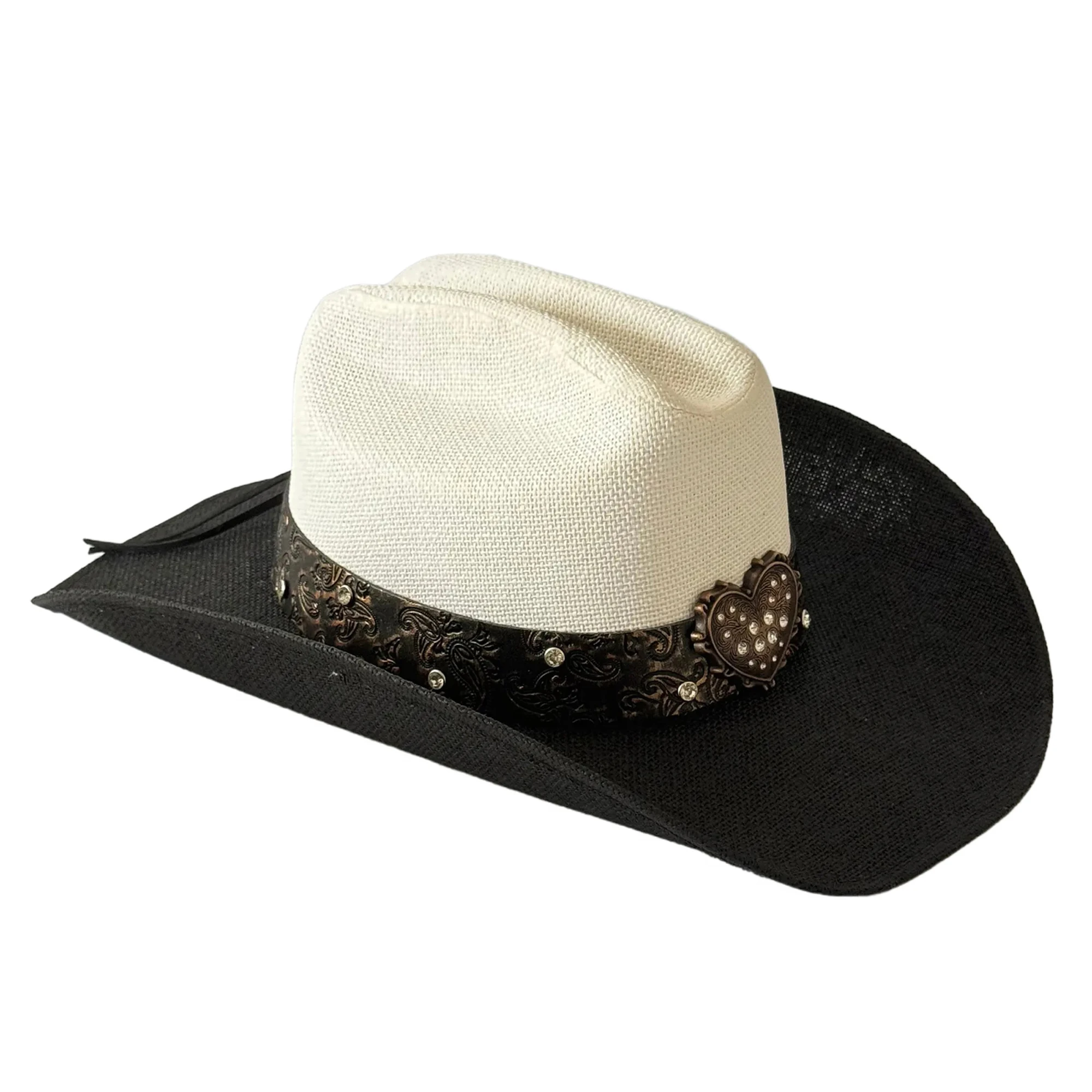 

Vintage Denim Cowboy Hat for Unisex with Star Embroidery and Adjustable Strap Stylish Wide Brim Western Cap