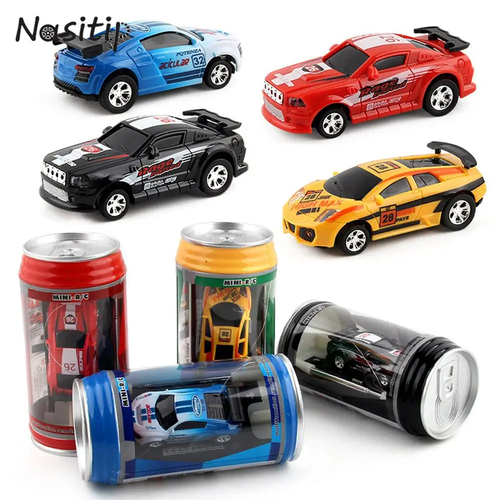 NASITIP Mini Cans Remote Control Car With Light Effect Electric Racing Car Model Toys For Children Birthday Gifts