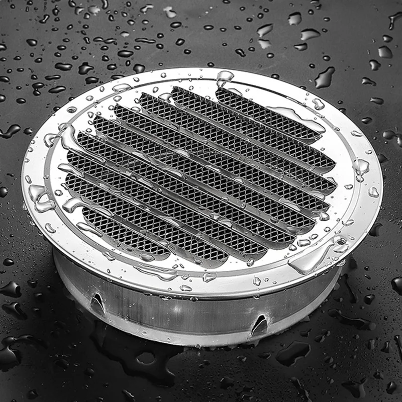 

Wall Air Vent Grille Round Ducting Ventilation Grilles Stainless Steel Exterior Home Ceiling Vent Grill Factory Exhaust Grille