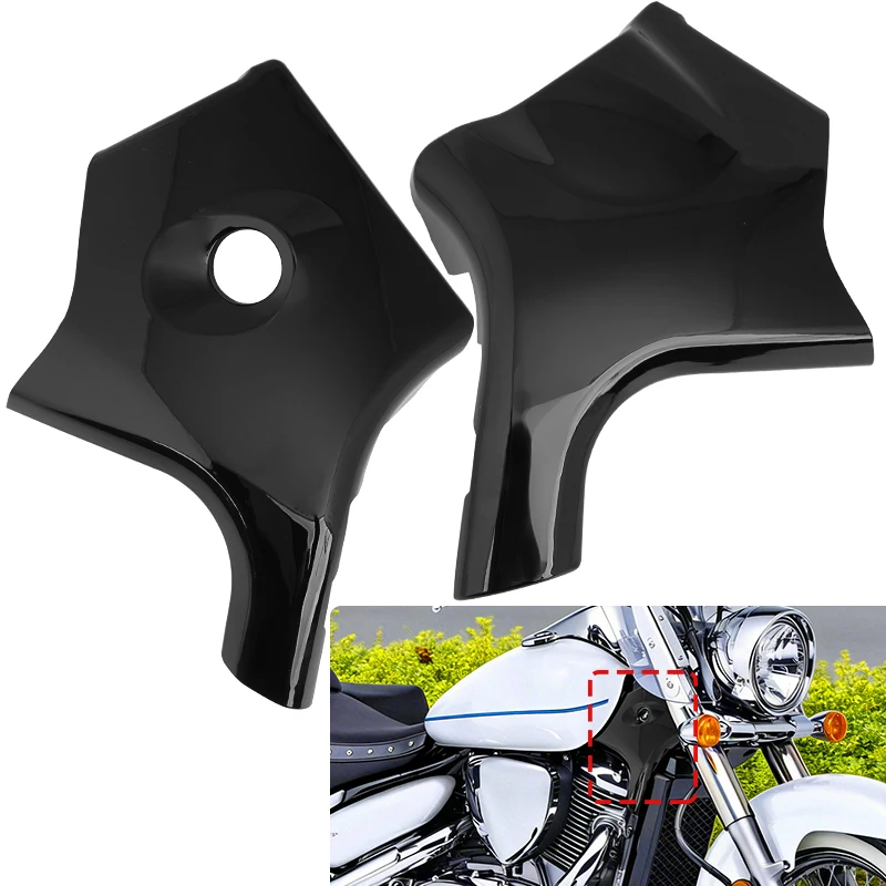 Cubierta de horquilla delantera para motocicleta Suzuki Boulevard C50 M50 Intruder Volusia VL400 VL800 2001-2017, cubierta oculta para cables