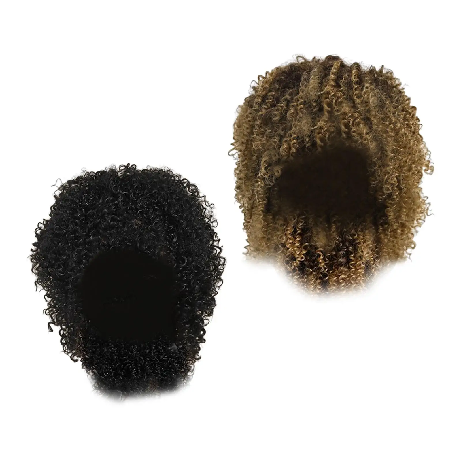 Afro Curly Wigs Heat Resistant Full Wigs with Bangs for Daily Wedding Work