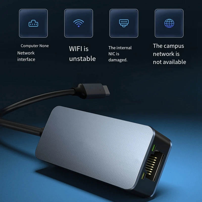 2500Mbps Ethernet To RJ45 2.5G USB 3.0 Wired Adapter Converter Lan Network Hub For PC Laptop - USB Durable