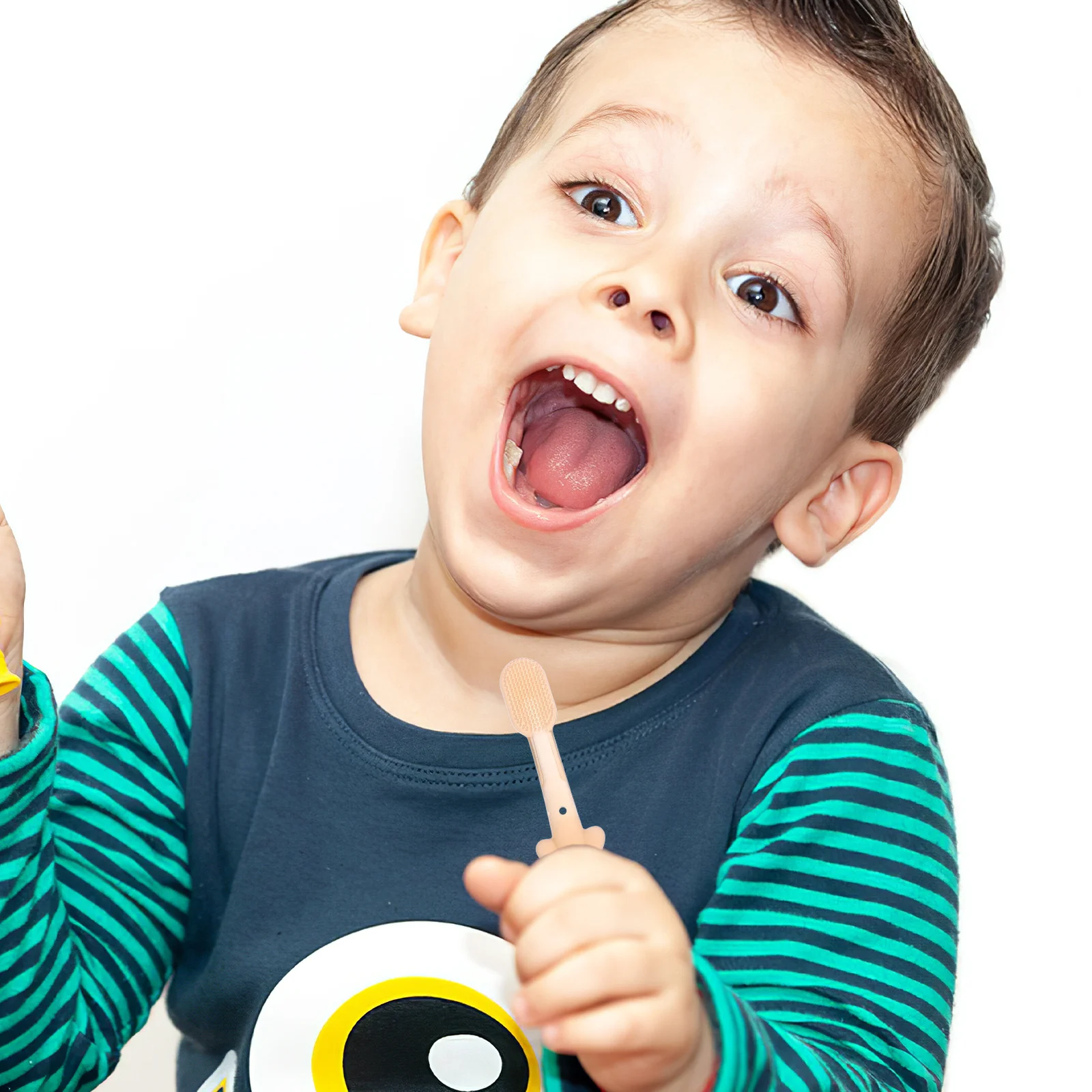 1 مجموعة الطفل اللسان الأنظف فرشاة أسنان من السيليكون الوليد العناية بالفم آمنة غير القذرة تصميم Mucosa اللثة جهاز تدليك الطفل اللسان الأنظف