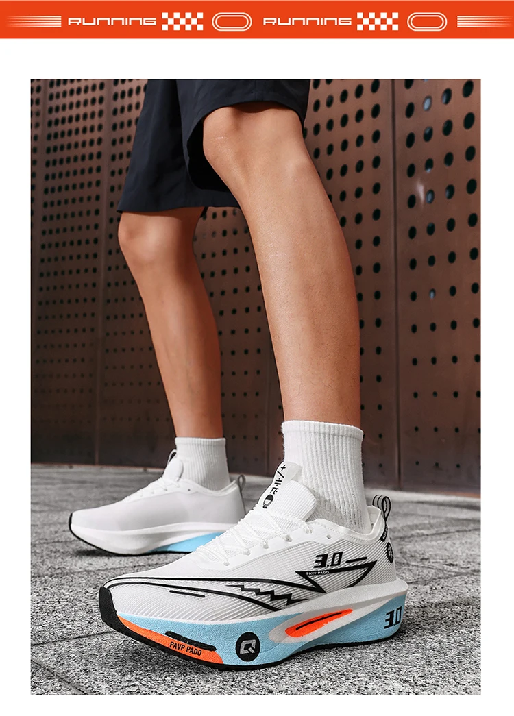 Herren-Laufschuhe mit Carbonplatte, speziell für Marathonläufe, atmungsaktive, leichte Sportschuhe, bequeme Damen-Sneaker. – Detail 14