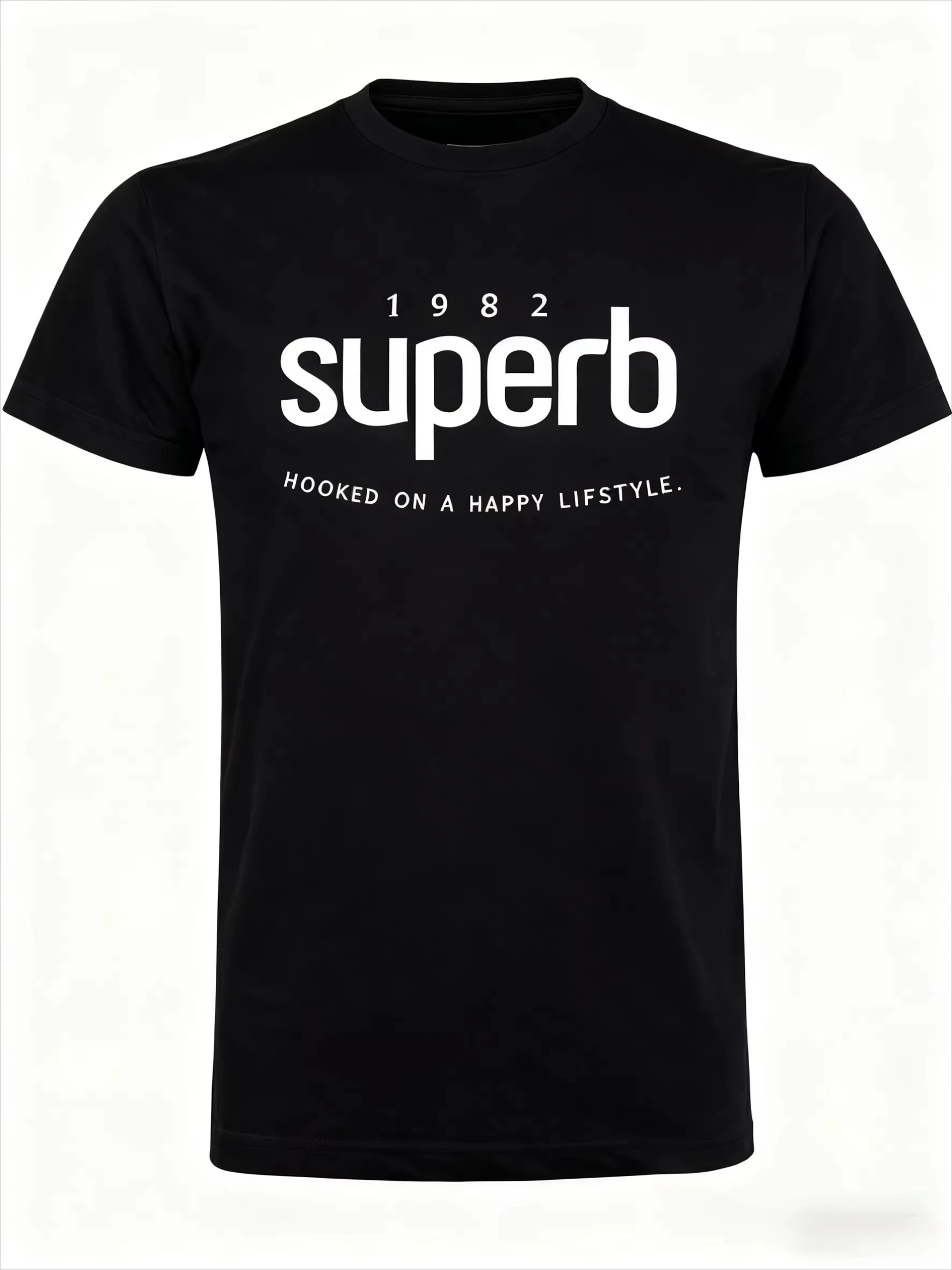 2026-novo-ganchoado-em-uma-vida-feliz-retro-na-moda-camiseta-casual-moda-simples-algodao-roupas-esportivas-masculino-e-feminino-topo