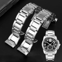 For Cartier Calibre W7100037/W7100041/7100015 Metalc Watch Bracelets High Quality Stainless Steel 23mm Watchband men Watch Strap