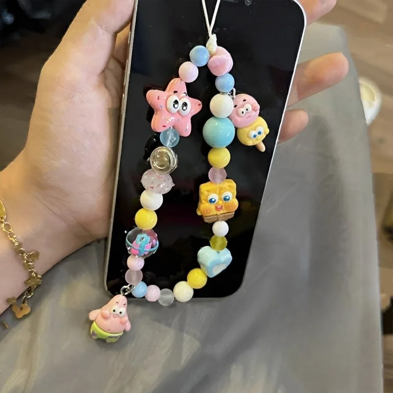 Phone Lanyard Strap Pendant Cartoon Anime Bag Decor Charm Chain Women Car Keyring Portable Wrist Strap