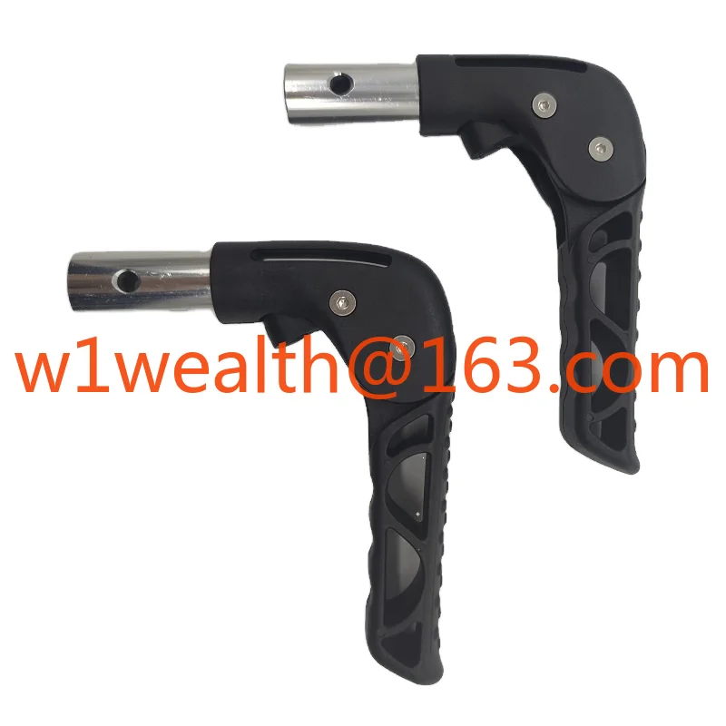 Sports Wheelchair Accessories Folding Plastic Handle with Button Structure Durable Wheelchair Parts China