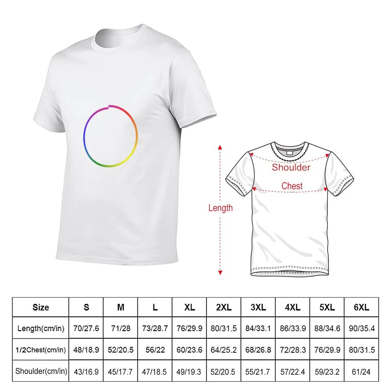 New Rainbow Imperfect Circle T-Shirt plus size tops animal print shirt for boys aesthetic clothes T-shirt short men t shirts