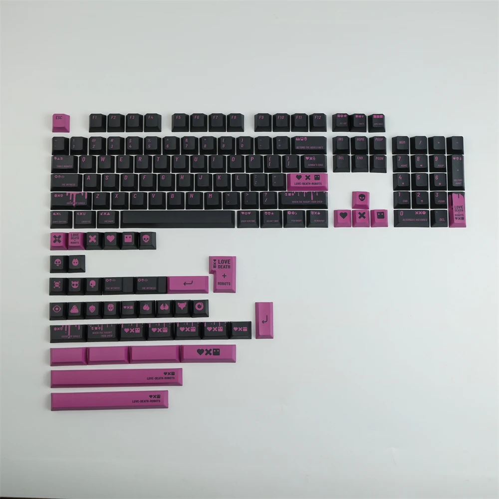 Full Set 142 Keys Mechanical Keyboard Keycap PBT Keycaps Cherry Profile DYE- Sublimation Compatible GK61 64 68 84 87 96 104 108